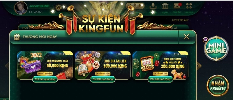 Kingfun: Điểm đến của những tín đồ game bài đổi thưởng online