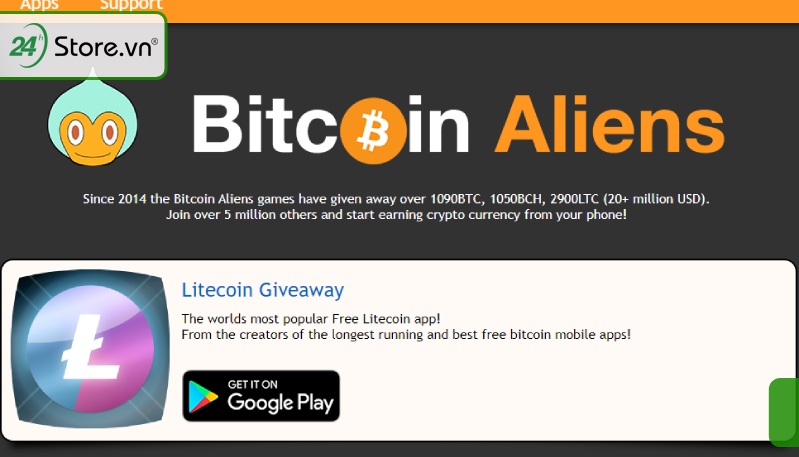 Bitcoin Alien Run: app chơi game online rút tiền về Momo siêu nhah