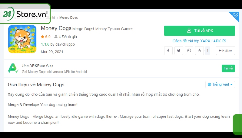 MoneyDog: Chơi game online kiếm tiền mặt uy tín